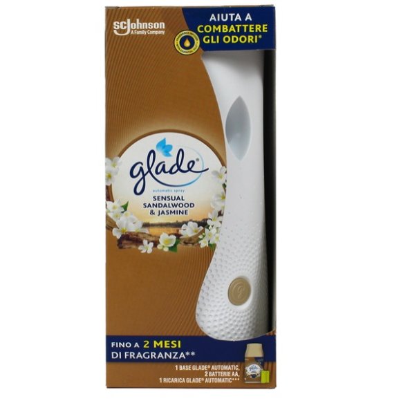 GLADE AUTOMATIC SPRAY BASE + RICARICA SENSUAL SANDALWOOD & JASMINE 