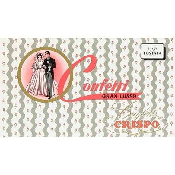 Crispo - Confetti Gran Lusso Mandorla Tostata 37/37 Bianchi Senza Glutine - 1 kg