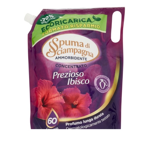 SPUMA DI SCIAMPAGNA AMMORBIDENTE CONCENTRATO IBISCO 1,2 LITRI SPUMA DI SCIAMPAGNA AMMORBIDENTE CONCENTRATO IBISCO 1,2 LITRI