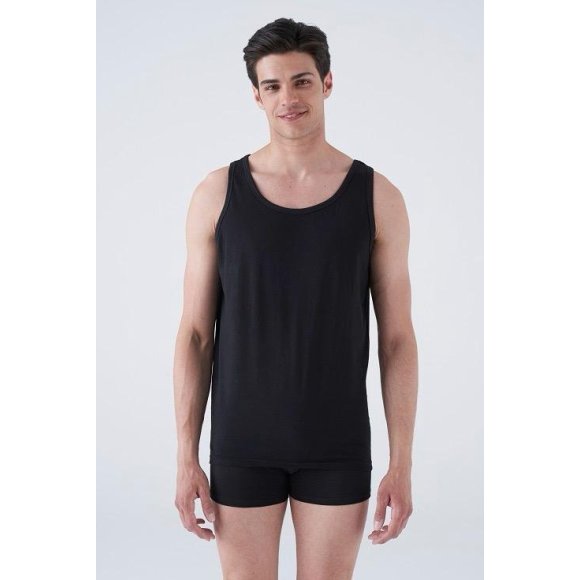 KAREL - MAGLIETTA UOMO SPALLA LARGA COD.UK86BI NERO/BLU - TAGLIA 4