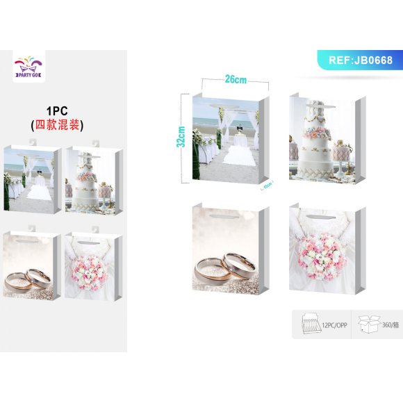 SHOPPER MATRIMONIO MISURA L 26x32x10 cm