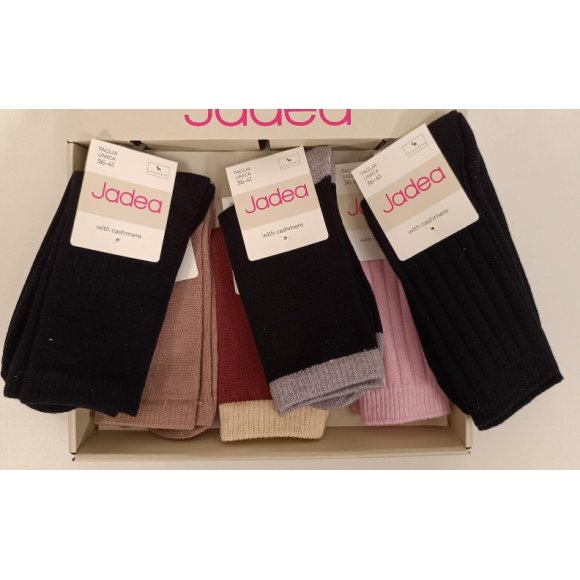 JADEA CALZINO DONNA CORTO IN CASHMERE- ART. JCM806 COLORI ASSORTITI