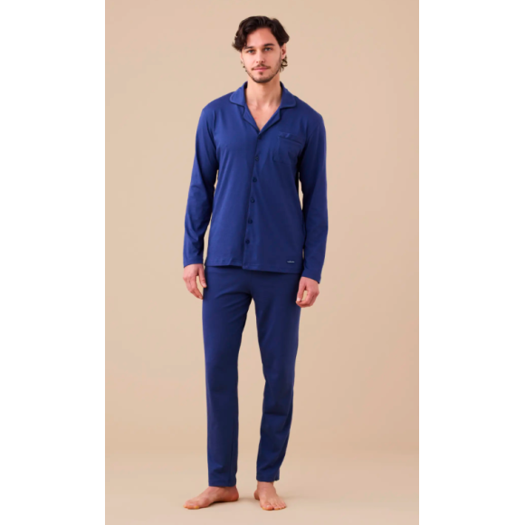 NOI DI NOTTE-Pigiama Uomo Jersey Invernale Articolo Unito FC3173