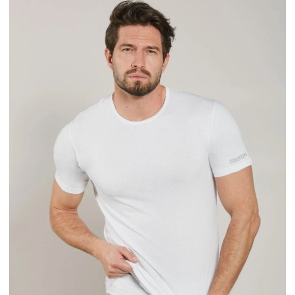 KAPPA T-SHIRT UOMO GIROCOLLO - BIANCA