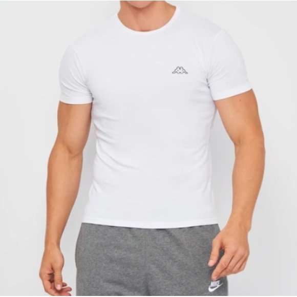 KAPPA MAGLIA UOMO GIROCOLLO - BIANCA 