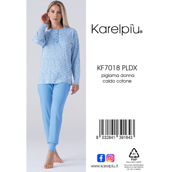 KAREL - PIGIAMA CALIBRATO DONNA COD. KF7018PLDX