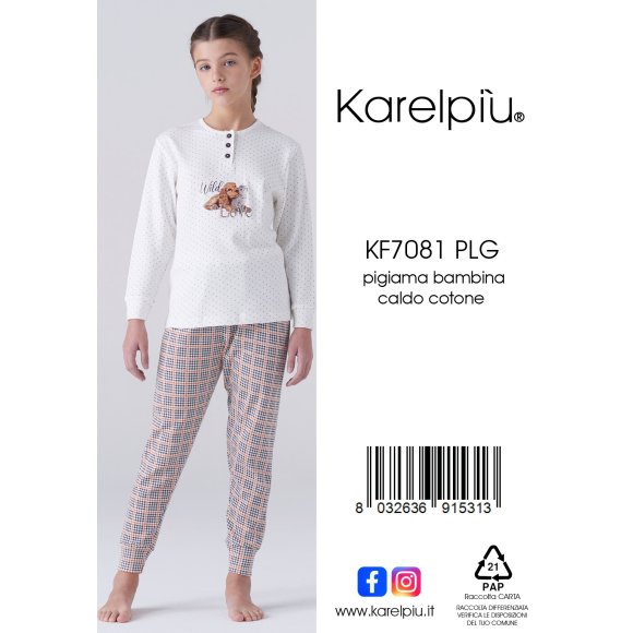 KAREL - PIGIAMA BAMBINA COD. KF7081PLG
