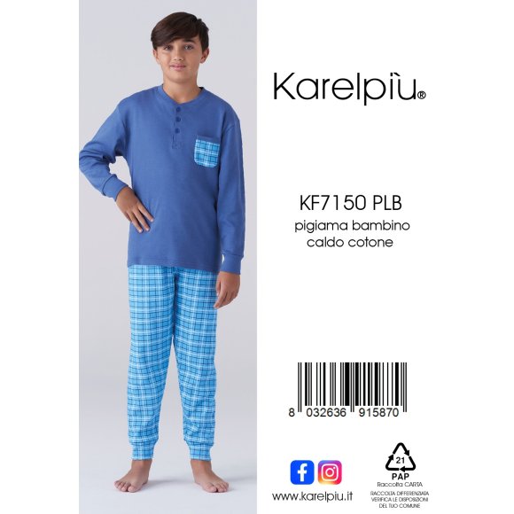 KAREL - PIGIAMA BAMBINO COD. KF7150PLB