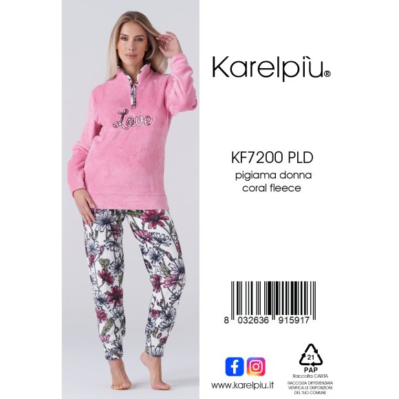 KAREL - PIGIAMA IN PILE DONNA COD.KF7200PLD