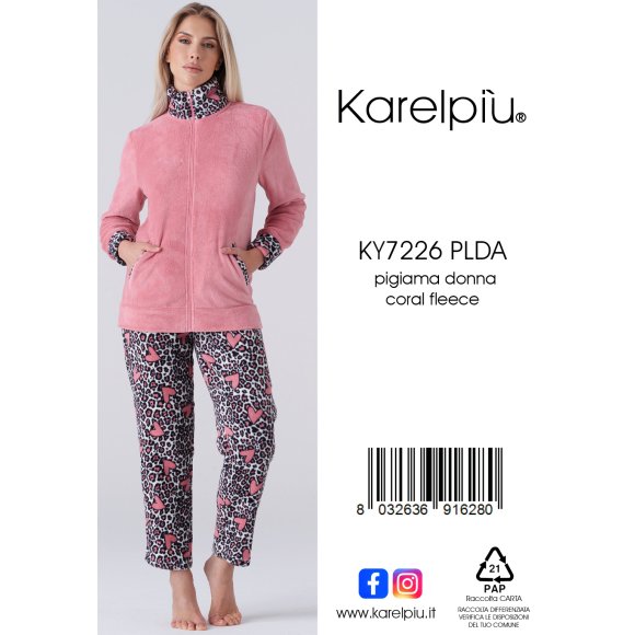KAREL - PIGIAMA APERTO DONNA COD. KF7226PLDA