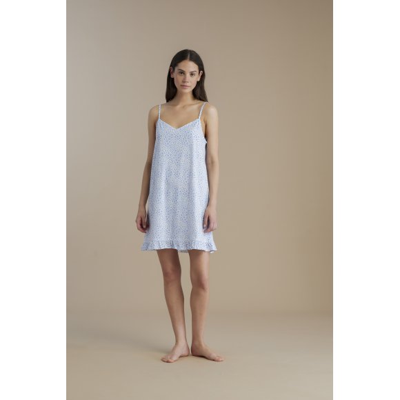 NOIDINOTTE - CAMICIA DA NOTTE DONNA COD.LA003237 - AZZURRO