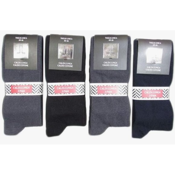 LANCETTI CALZINO LUNGO UOMO ART.LAN120L 3 PEZZI - COLORI ASSORTITI 