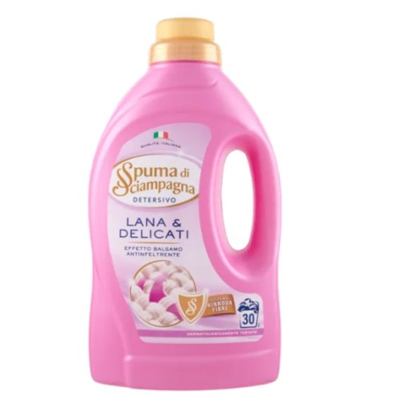 SPUMA DI SCIAMPAGNA DETERSIVO LANA E DELICATI 30 LAVAGGI 1350 ML SPUMA DI SCIAMPAGNA DETERSIVO LANA E DELICATI 30 LAVAGGI 1350 ML