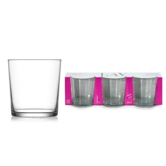 LAV SET 3 BICCHIERI VETRO BODEGA - 345CC LAV SET 3 BICCHIERI VETRO BODEGA - 345CC