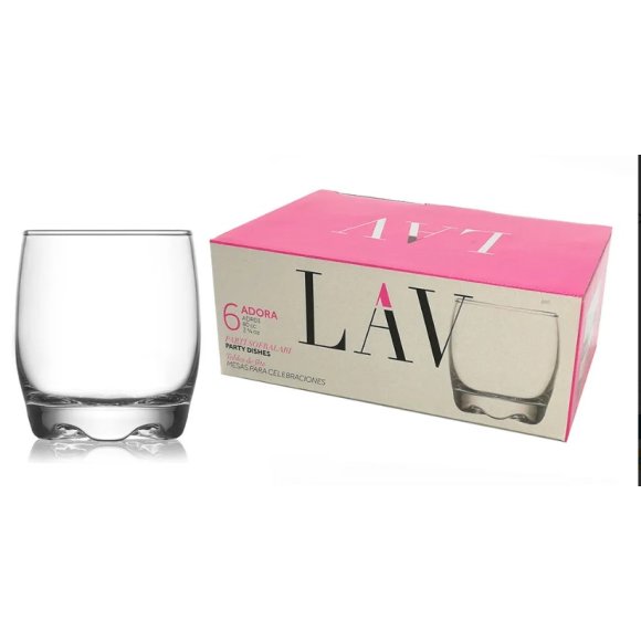 LAV SET 6 BICCHIERI LIQUORE ADORA - 80CC LAV SET 6 BICCHIERI LIQUORE ADORA - 80CC