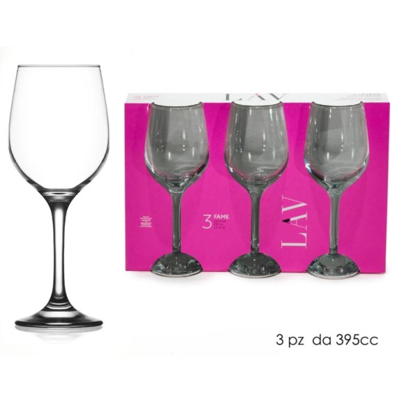 LAV SET 3 CALICI VINO FAME - 395CC LAV SET 3 CALICI VINO FAME - 395CC