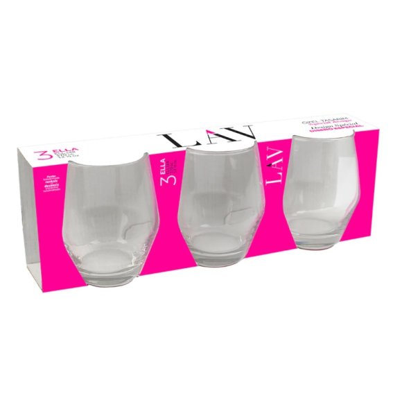 LAV SET 3 BICCHIERI VETRO ELLA - 370CC LAV SET 3 BICCHIERI VETRO ELLA - 370CC