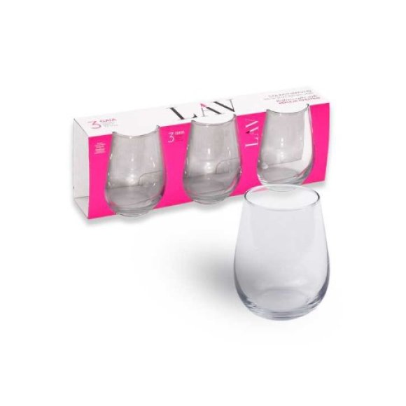 LAV SET 3 BICCHIERI VINO GAIA - 360CC LAV SET 3 BICCHIERI VINO GAIA - 360CC