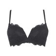 LORMAR - PUSHUP SENZA FERRETTO IN PIZZO "DESIDERIO" DALLA 2 ALLA 4 - NERO