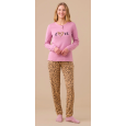 NOI DI NOTTE-Pigiama Donna Caldo Cotone Articolo Animalier FA9261 