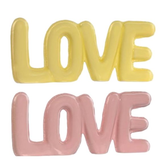 DECORAZIONE DOLOMITE LOVE 24x2,5x10 CM  - COLORI ASSORTITI 