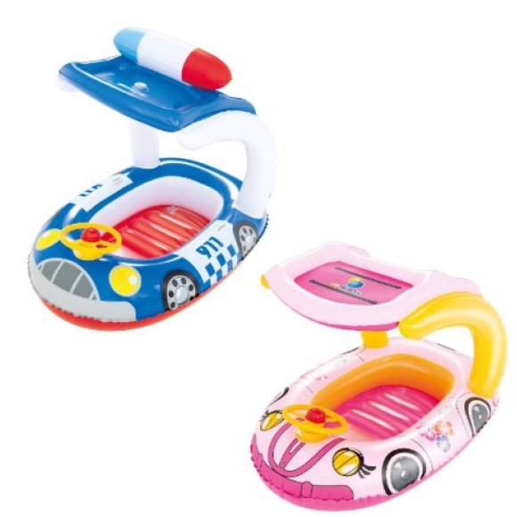 CANOTTINO GONFIABILE A FORMA D'AUTO CON TETTO 96X66 CM - COLORI ASSORTITI 