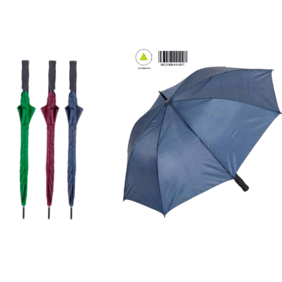 Ombrello Lungo Automatico - Tinta Unita - Manico Dritto 