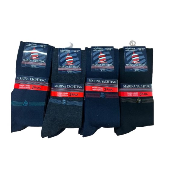 MARINA YACHTING CALZINO LUNGO  UOMO ART.ME105  3 PEZZI - COLORI ASSORTITI 