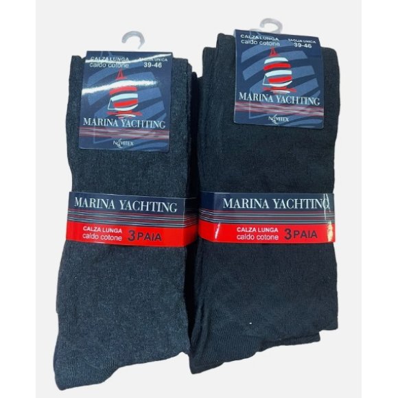 MARINA YACHTING CALZINO LUNGO  UOMO ART.ME139 3 PEZZI - COLORI ASSORTITI 