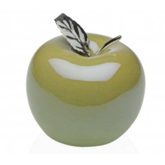 VERSA DECORAZIONE CERAMICA MELA VERDE 10.5 x10.5 x.H10.2 CM