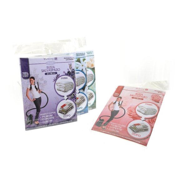 MERCURY SET SACCO SALVASPAZIO IN  CELLOPHANE STAMPATO - FANTASIE ASSORTITE