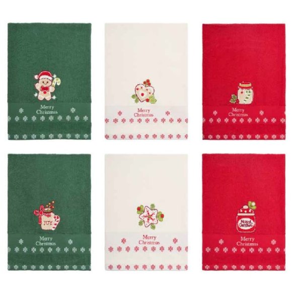 VINGI NATALE  STROFINACCIO 2 PEZZI MERRY CHRISTMAS  COLORI ASSORTITI 