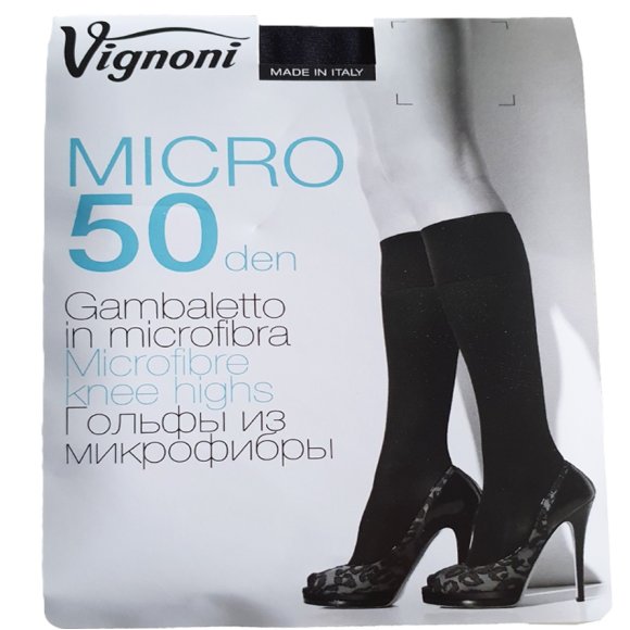 VIGNONI GAMBALETTO DONNA MICRO 50 DEN - NERO 