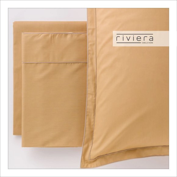 RIVIERA - COMPLETO LETTO 2 PIAZZE "MILO" - CARAMELLO 