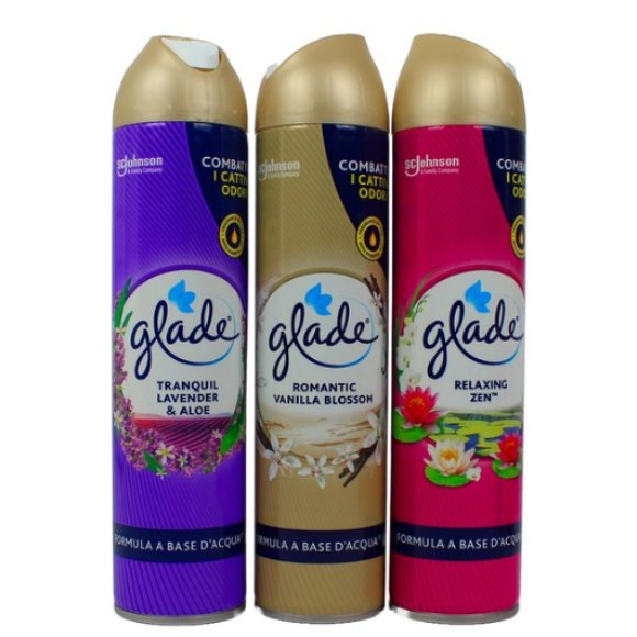 GLADE DEODORANTE AMBIENTI SPRAY 300 ML ASSORTITO: LAVENDER  RELAXING ZEN VANIGLIA