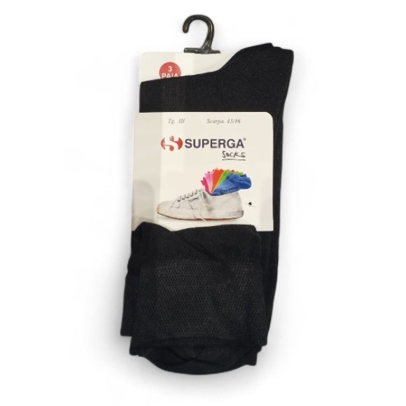 SUPERGA CALZINO ART.103 NERO - 3 PEZZI SUPERGA CALZINO ART.103 NERO - 3 PEZZI