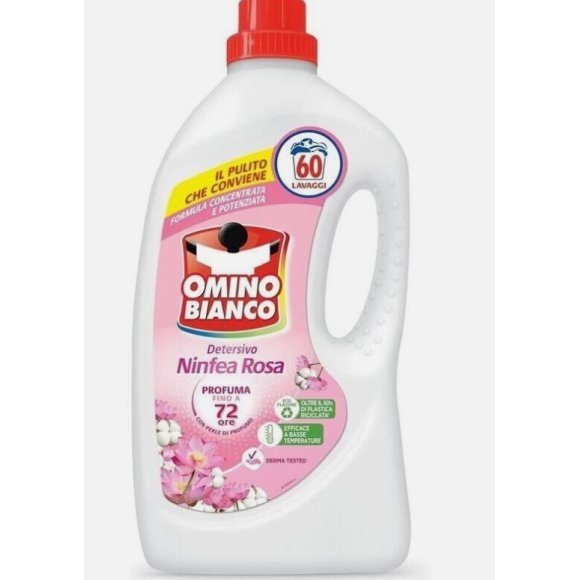 OMINO BIANCO DETERSIVO  60 LAVAGGI ALLA NINFEA ROSA - 2,4LT