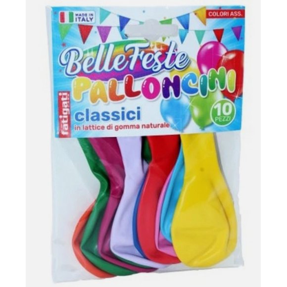 PALLONCINI PARTY - COLORI ASSORTITI 10 PEZZI PALLONCINI PARTY - COLORI ASSORTITI 10 PEZZI