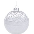NATALE-PALLINA NATALIZIA IN VETRO TRASPARENTE 
