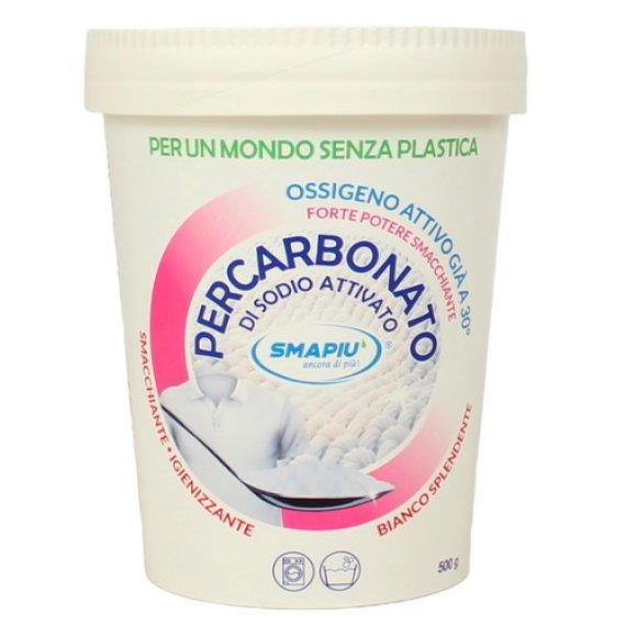 SMAPIU PERCARBONATO SODIO ATTIVATO IN POLVERE CAPI BIANCHI BARATTOLO CARTA - 500 GR SMAPIU PERCARBONATO SODIO ATTIVATO IN POLVERE CAPI BIANCHI BARATTOLO CARTA - 500 GR