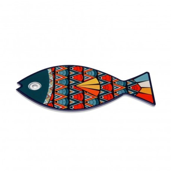 SOTTOPENTOLA IN CERAMICA FORMA PESCE - VERDE
