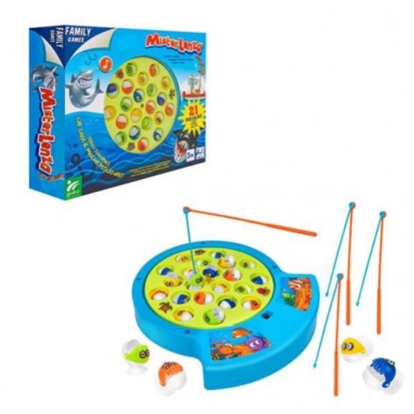 GLOBO GIOCO PESCA 21 PESCI CON 4 CANNE DA PESCA