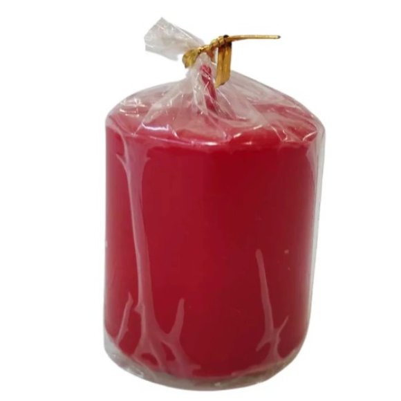 NATALE -CANDELA PILLAR 'LUCIDA' ROSSO H.7 X