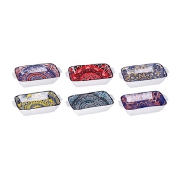 PIROFILA IN CERAMICA "EVA" 23CM X 1 - DECORAZIONI ASSORTITE