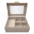 VERSA PORTAGIOIE IN VELLUTO 21X15X8,5 CM - BEIGE VERSA PORTAGIOIE IN VELLUTO 21X15X8,5 CM - BEIGE