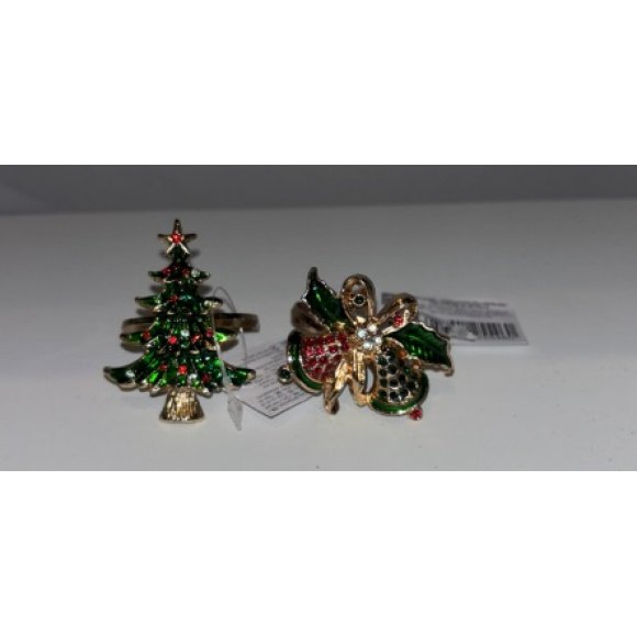 NATALE- PORTATOVAGLIOLI NATALIZIO CON PERLINE