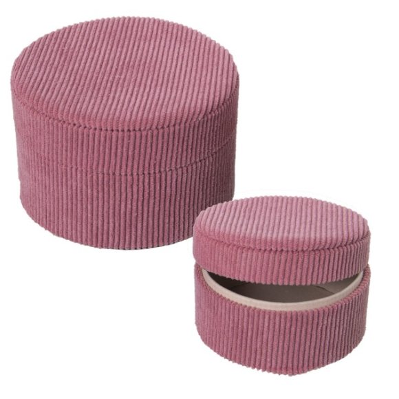 CAMACHO SET DI 2 PORTAGIOIE IN VELLUTO CON SPECCHIETTI 13X9CM+10X7CM - ROSA CAMACHO SET DI 2 PORTAGIOIE IN VELLUTO CON SPECCHIETTI 13X9CM+10X7CM - ROSA