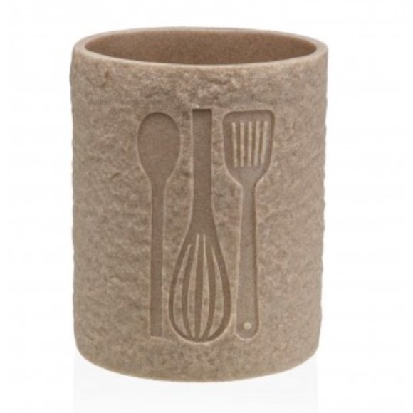 VERSA PORTAUTENSILI GRANDE 11,5X10,2X17,5 CM - BEIGE 
