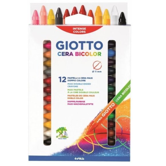 GIOTTO CERA BICOLOR 12 PEZZI 291300