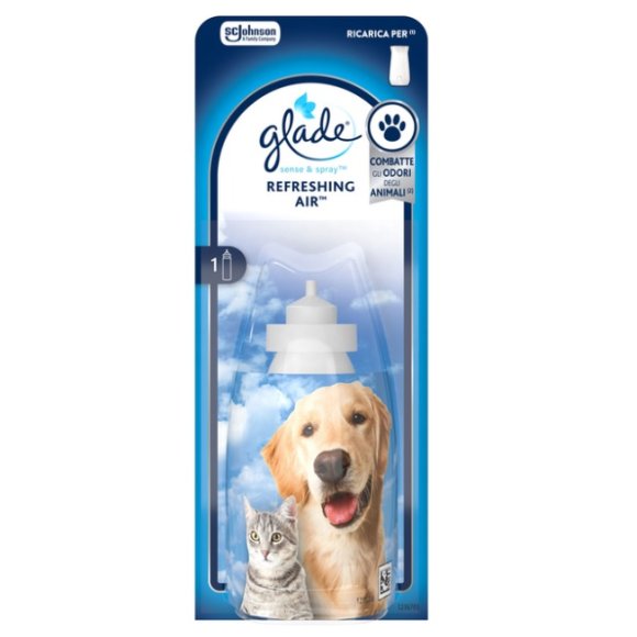 GLADE PET SENS & SPRAY AUTOMATIC RICARICA REFRESHING AIR 18 ML